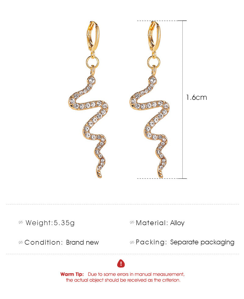 Fashion Waves Plating Alloy Artificial Gemstones Drop Earrings