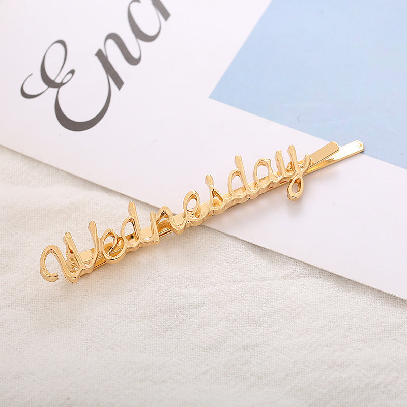 Women's IG Style Korean Style Letter Alloy Plating Hair Clip