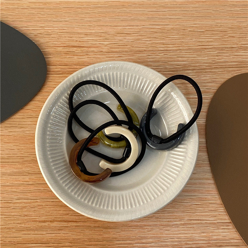 Women's Elegant Marble Acetic acid sheets Hair Tie