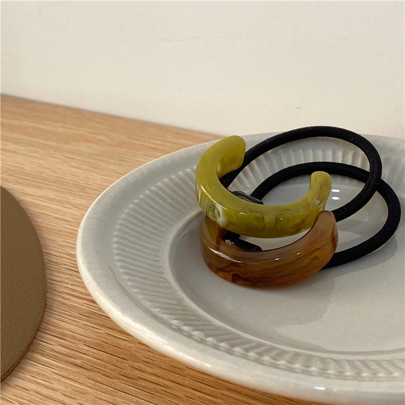 Women's Elegant Marble Acetic acid sheets Hair Tie