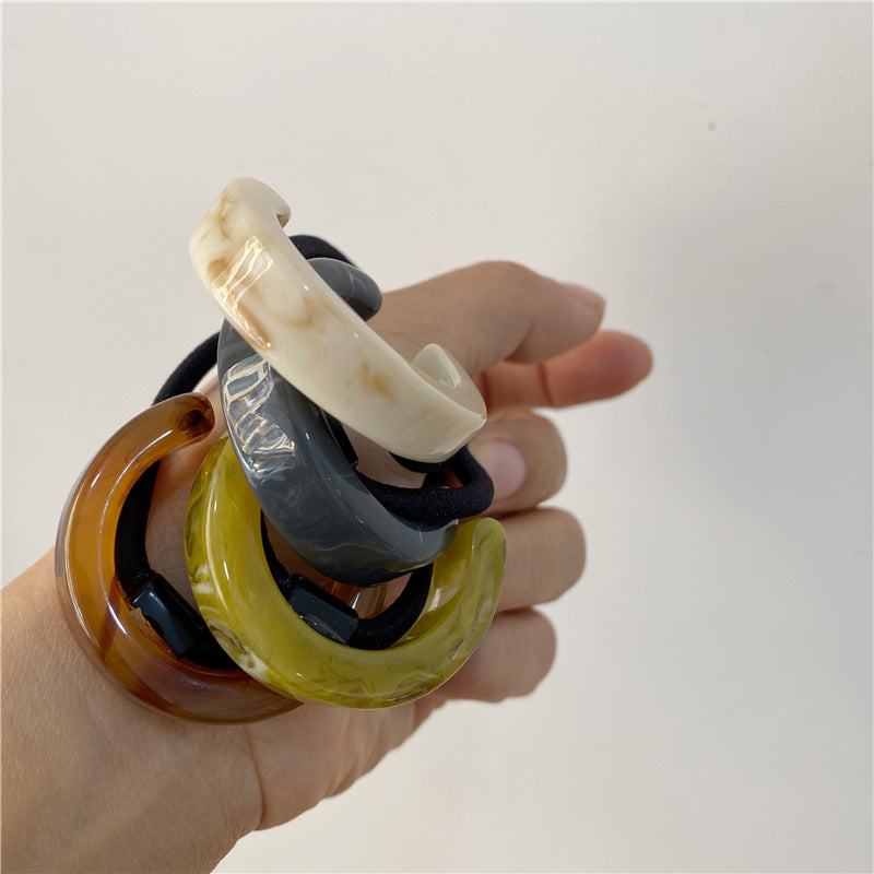 Women's Elegant Marble Acetic acid sheets Hair Tie