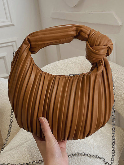 Pleated Split-Joint Zipper Bags Accessories Handbags Shoulder Bags