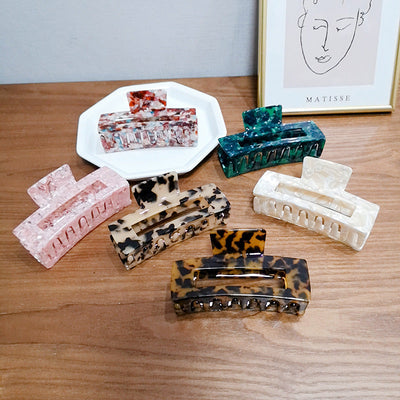 korean version leopard large temperament hair clip