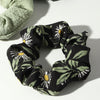 sunflower leaf pattern hair scrunchies hair accessory