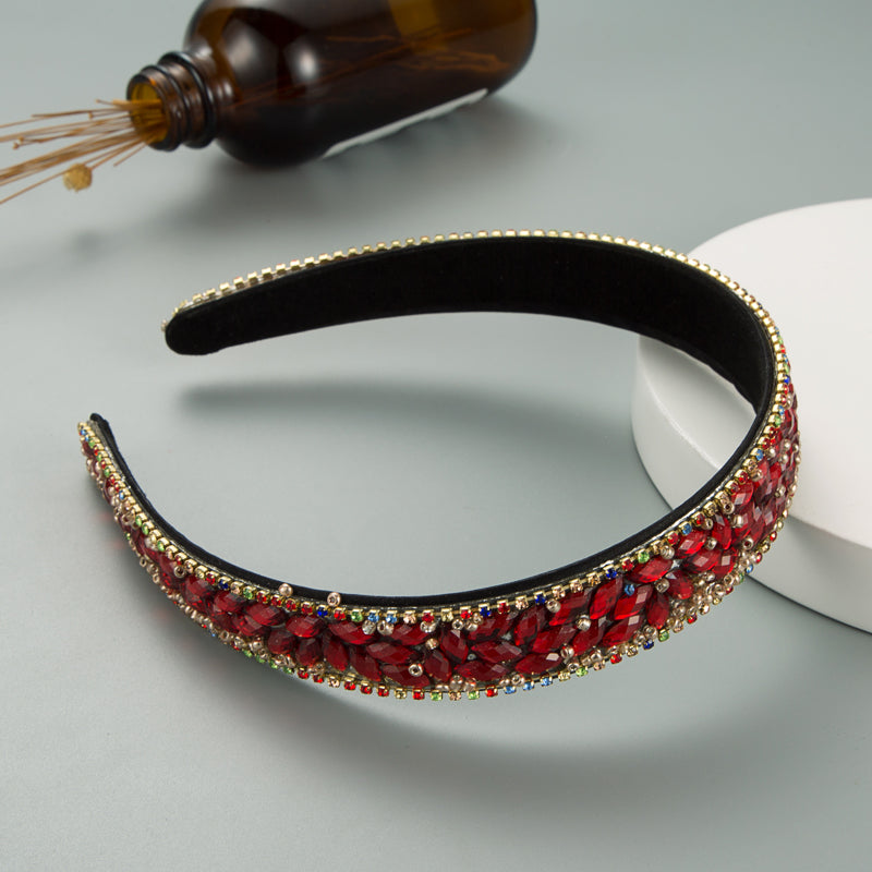 trendy headband color full diamond hairband