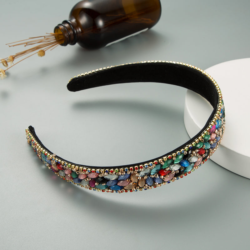 trendy headband color full diamond hairband