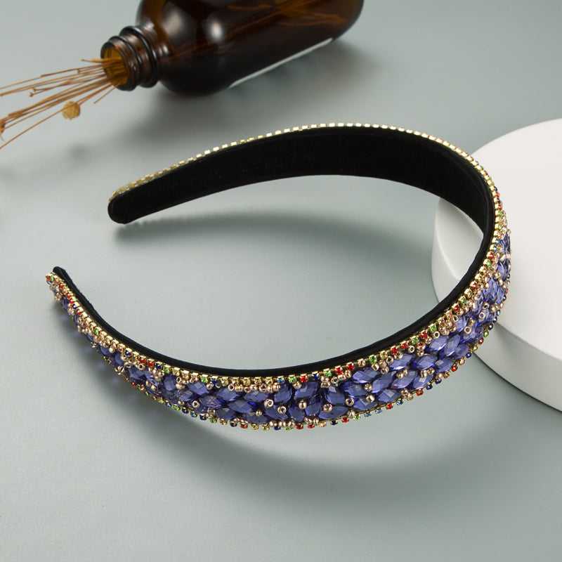 trendy headband color full diamond hairband