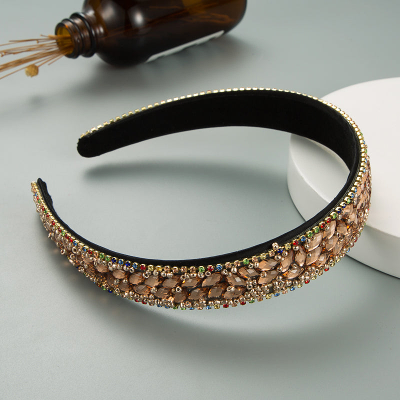 trendy headband color full diamond hairband