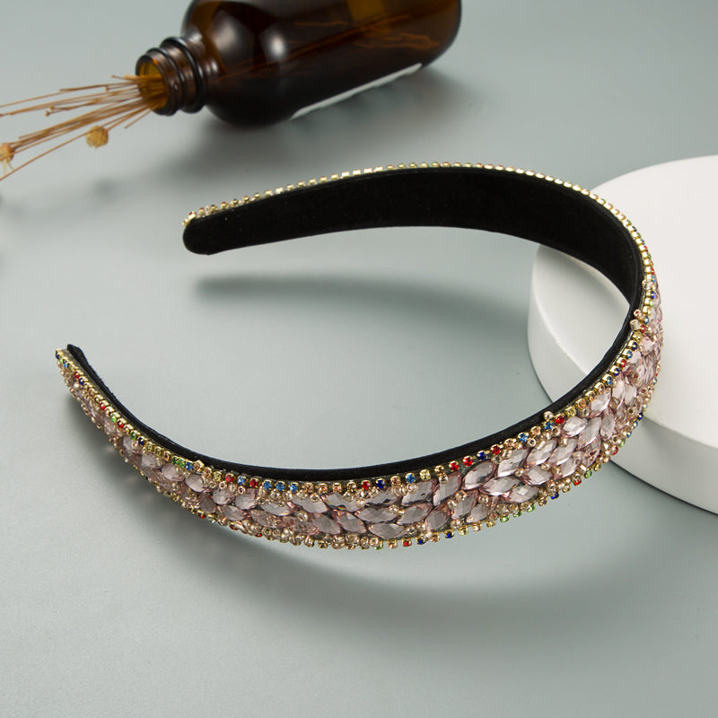 trendy headband color full diamond hairband