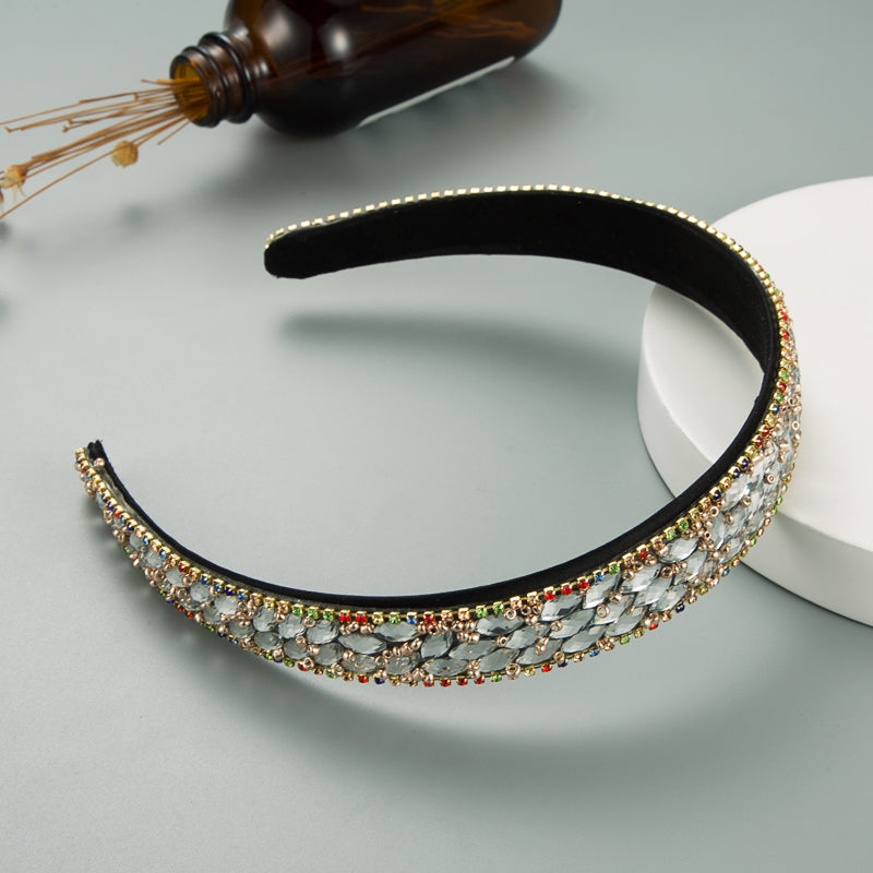 trendy headband color full diamond hairband