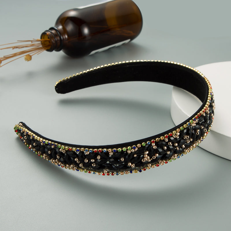 trendy headband color full diamond hairband