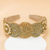 baroque wide brim gorgeous brown diamond headband