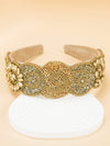 baroque wide brim gorgeous brown diamond headband