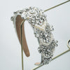baroque silver diamond flower geometric inlaid pearl wide headband