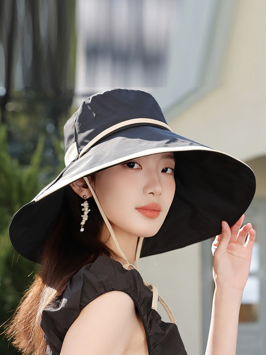 Women Casual Summer Colorblock Sunproof Hat