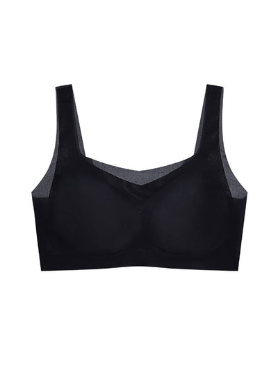 Women Summer Casual Satin Pure Color Seamless Bra