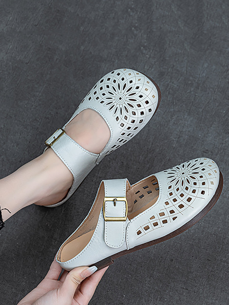 Women Summer Casual Genuine Leather Sandals