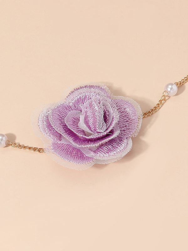 Three-Dimensional Flower Necklaces Accessories