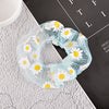 korean simple mesh daisy hair scrunchies