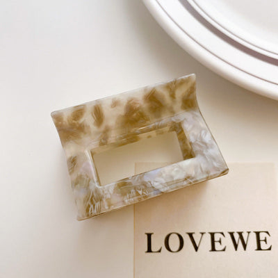 korean acetate plate hair accessories square hollow grab clip female