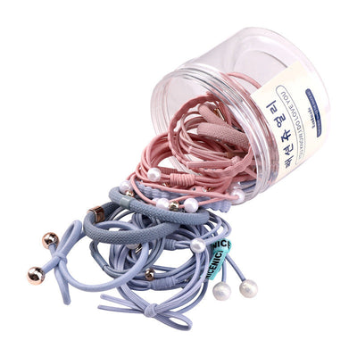 women's simple style geometric polyester pearl hair tie