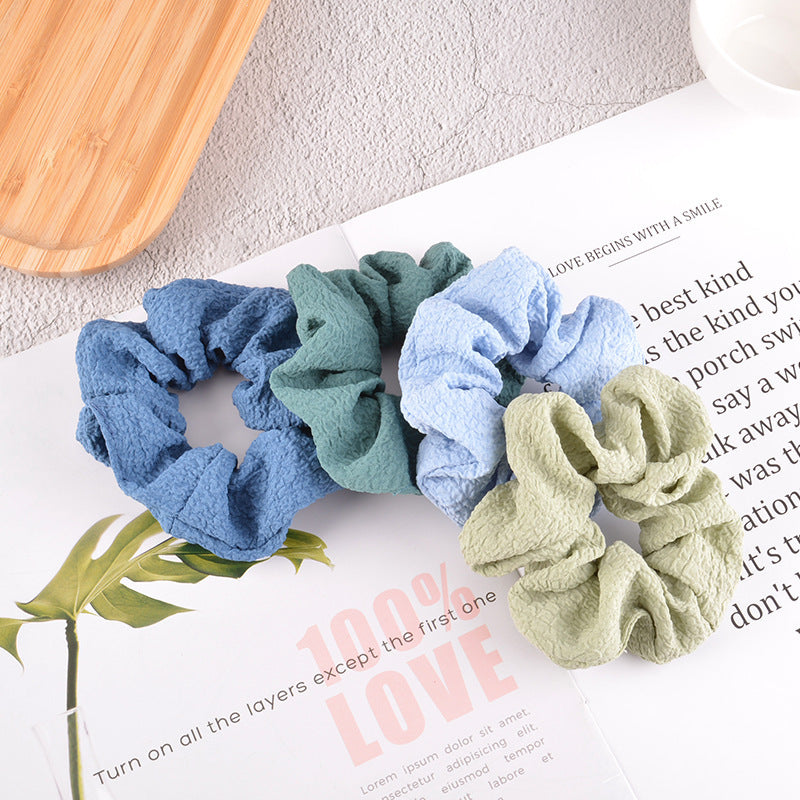 korean simple mesh daisy hair scrunchies