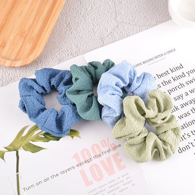 korean simple mesh daisy hair scrunchies