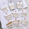 fashion geometric alloy plating artificial pearls hair clip 1 set