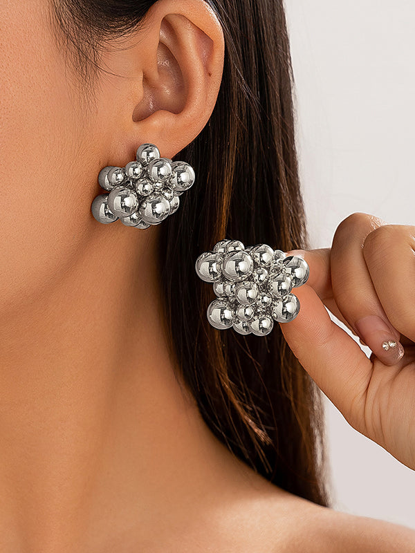 Geometric Solid Color Earrings Accessories