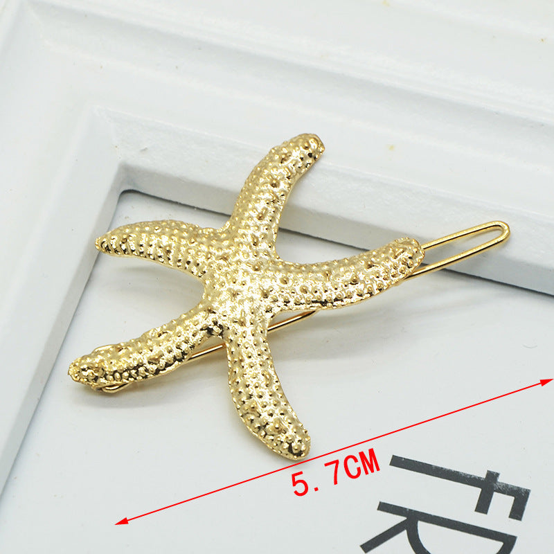 fashion geometric metal plating hair clip