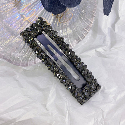 korean rhinestone bb hairpin no trace crystal hollow water drop square triangle super flash bangs hairpin hair accessories