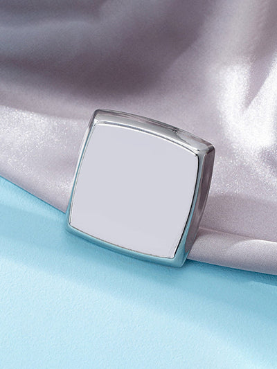 Geometric Shiny Solid Color Rings Accessories