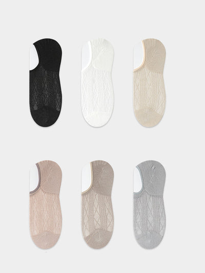 6 Pairs Women Summer Thin Short Socks