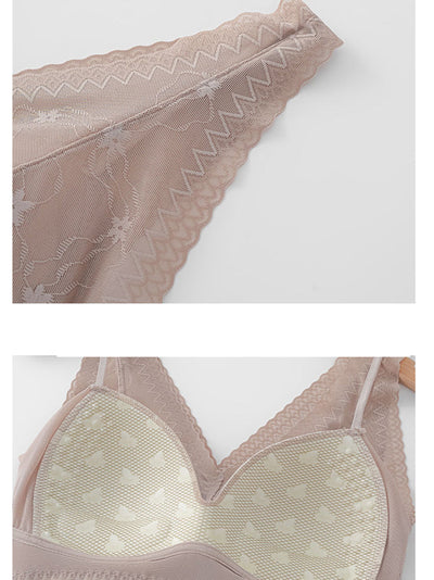 Women Summer Lace Seamless With Breast Pads Base