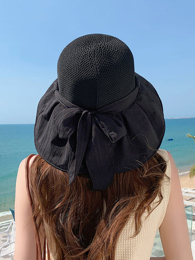 Women Summer Artsy Straw Spliced Sunproof Hat