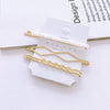 fashion geometric alloy plating artificial pearls hair clip 1 set