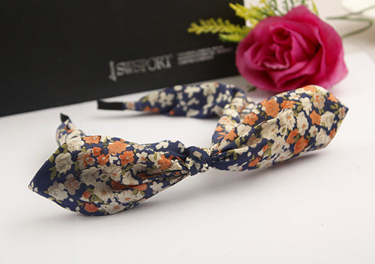 floral bowknot  fashion polka dot rabbit headband