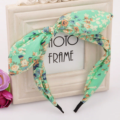 floral bowknot  fashion polka dot rabbit headband