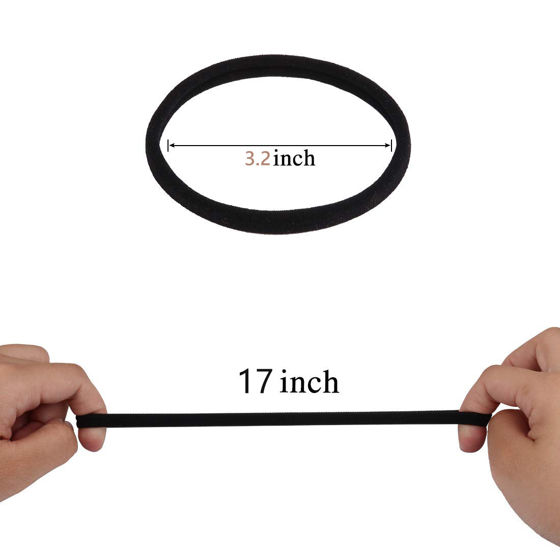 fashion solid color nylon hair tie 1 piece