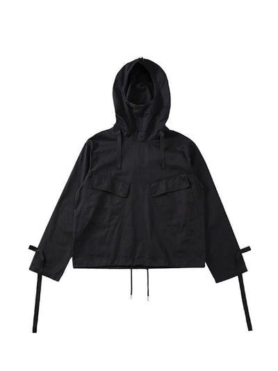 Loose Solid Drawstring Space Style Hoodie Sweatshirt