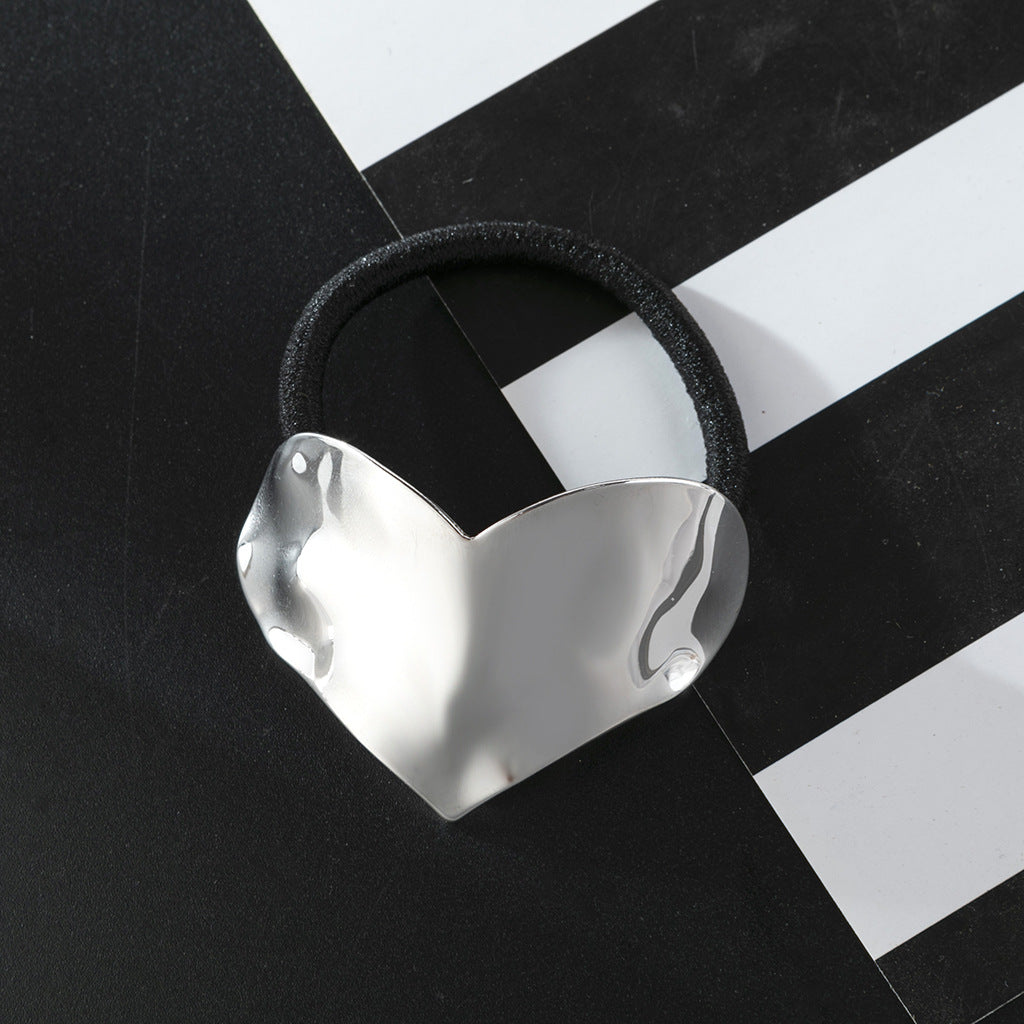 Women's Simple Style Heart Shape Alloy Hair Tie