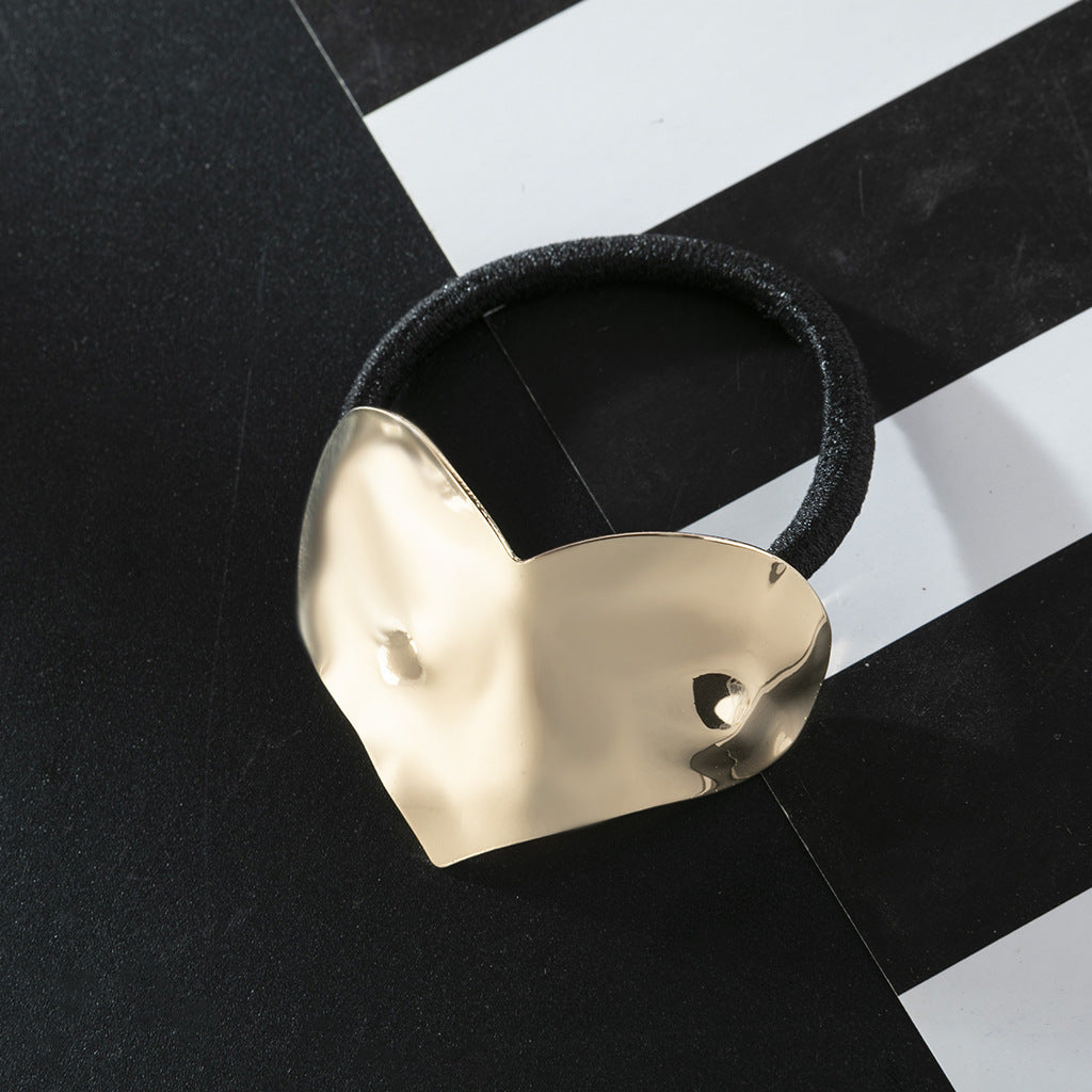 Women's Simple Style Heart Shape Alloy Hair Tie