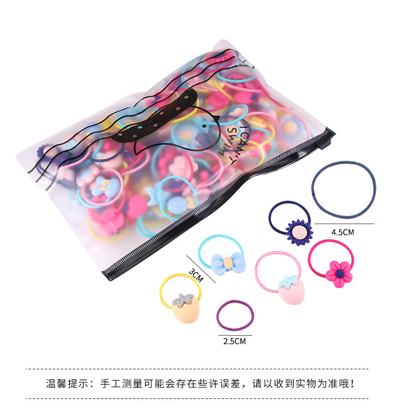 children's headdress rubber band hair tie black rubber band thickened hair rope