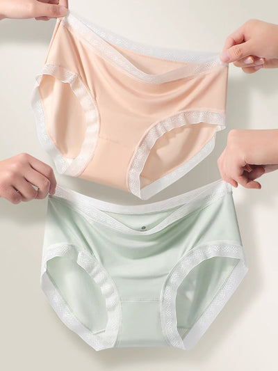 6 Pieces Summer Women Casual Colorblock Thin Underwear