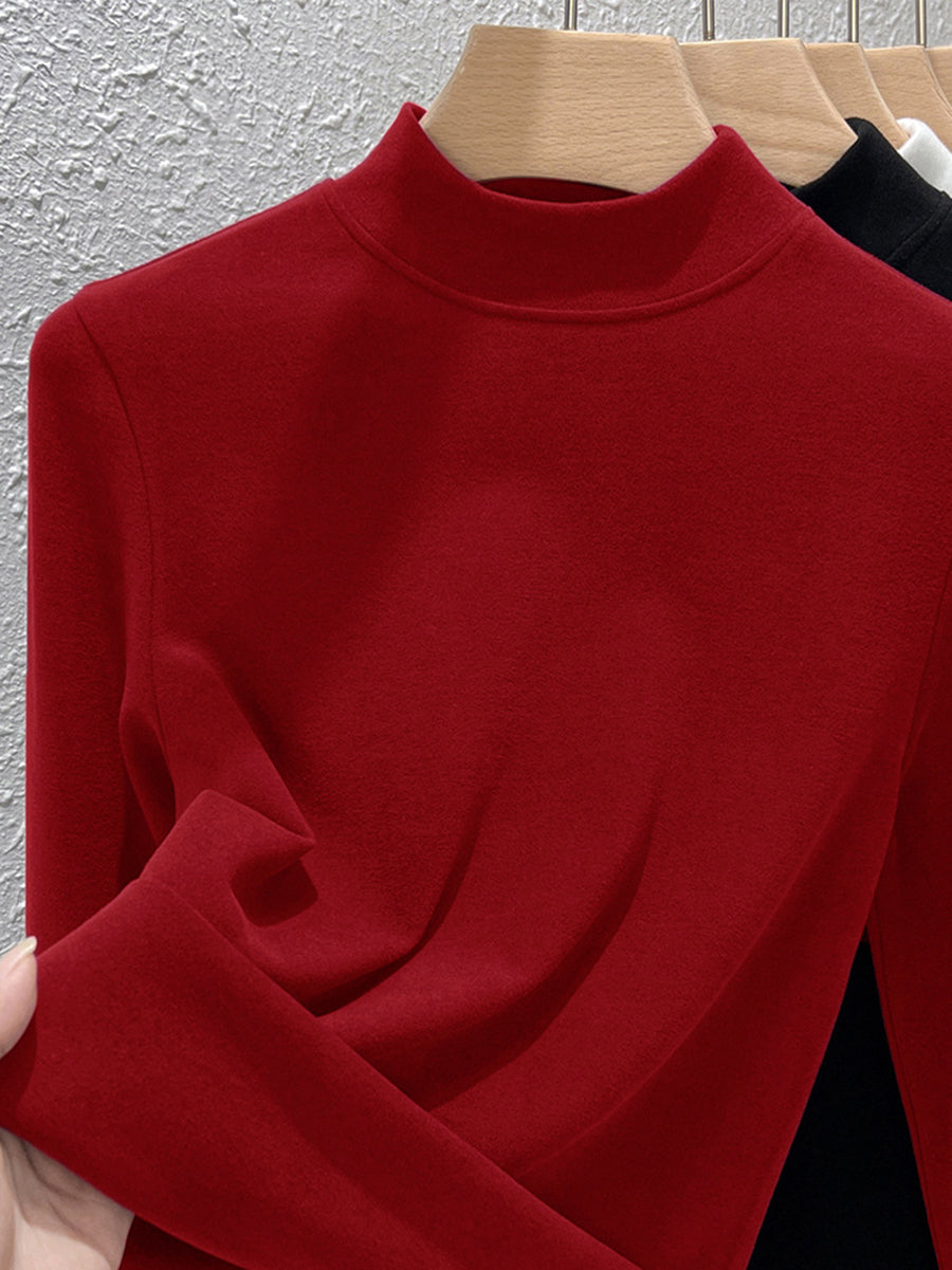 Women Autumn Casual Warm Turtleneck Blouse