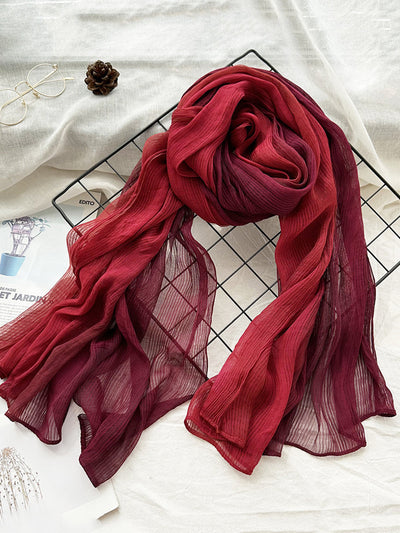 Women Vintage Summer Linen Shawl Scarf