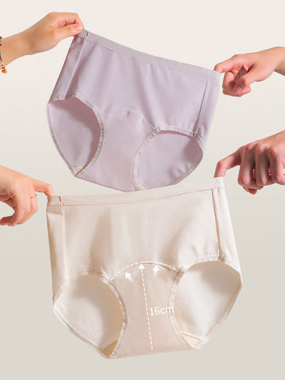 4 Pieces Summer Women Pure Color 100%Cotton Underwear