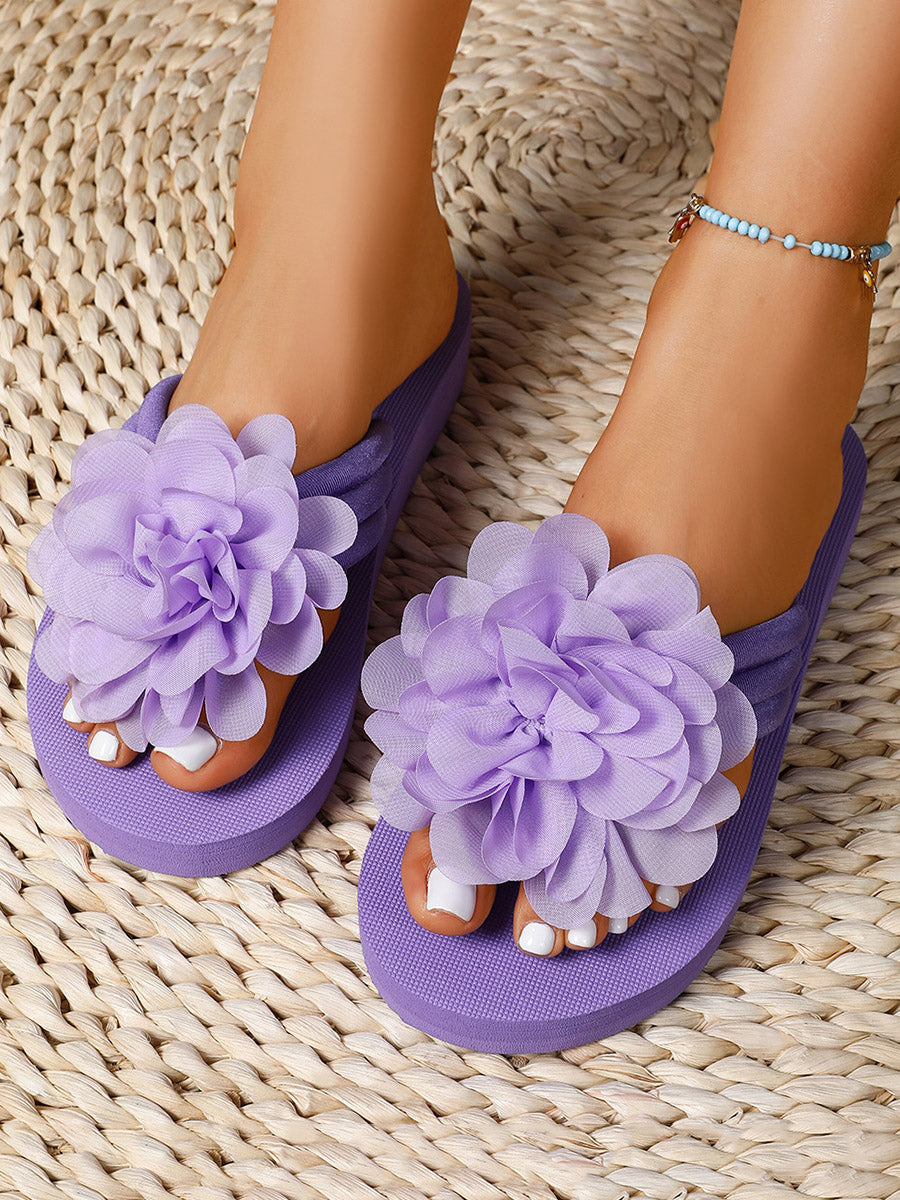 Flower Shape Open Toe Slippers