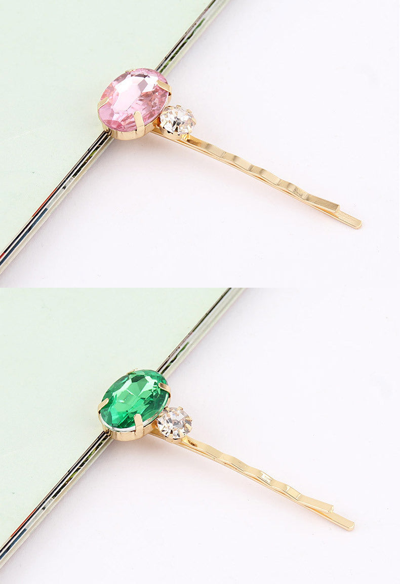 Women's Sweet Rectangle Alloy Plating Inlay Zircon Hair Clip