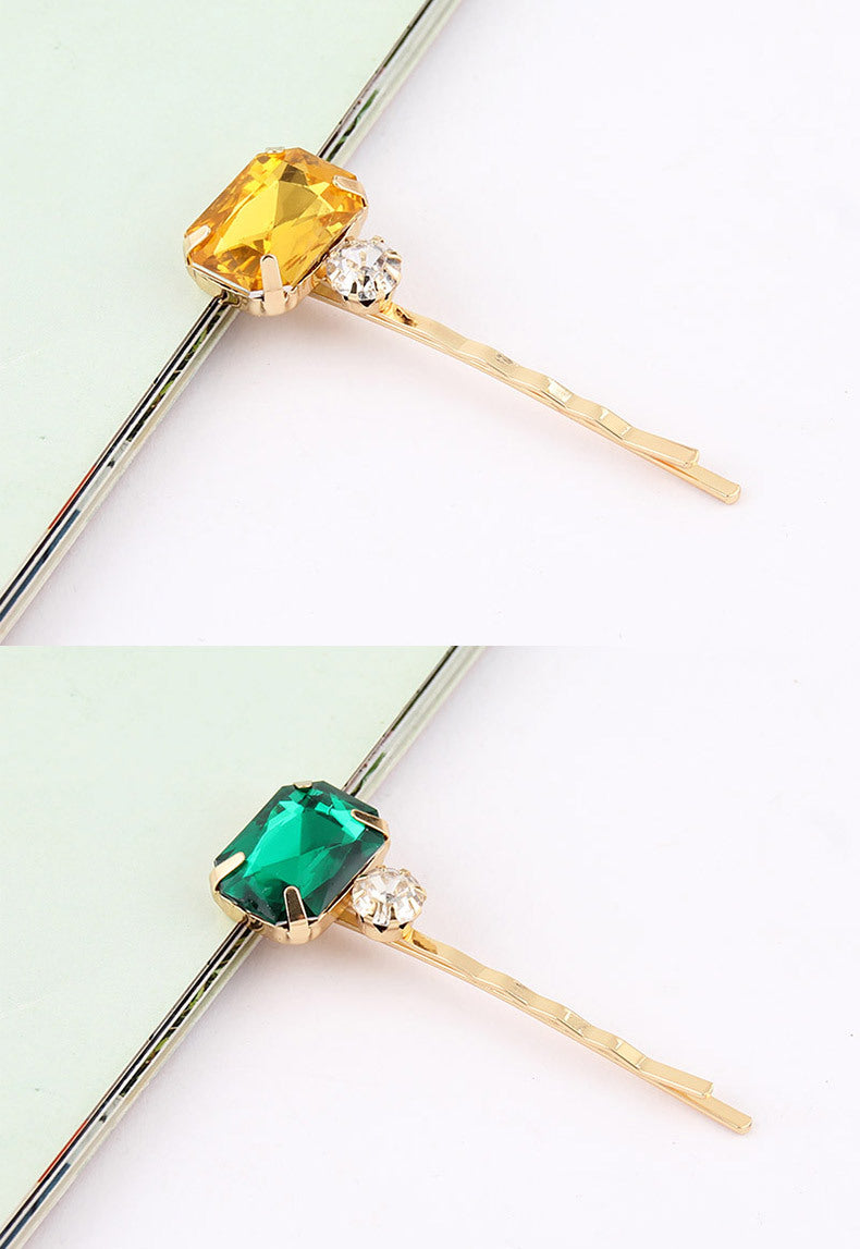 Women's Sweet Rectangle Alloy Plating Inlay Zircon Hair Clip